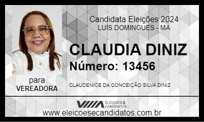 Candidato CLAUDIA DINIZ 2024 - LUÍS DOMINGUES - Eleições