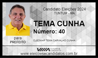 Candidato DR. TEMA 2024 - TUNTUM - Eleições