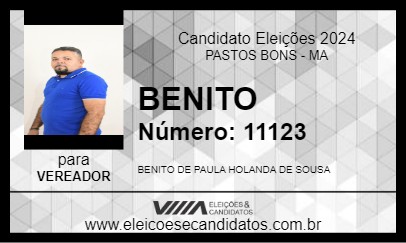 Candidato BENITO 2024 - PASTOS BONS - Eleições