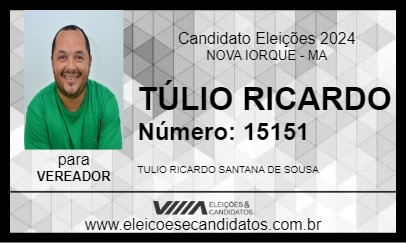 Candidato TÚLIO RICARDO 2024 - NOVA IORQUE - Eleições