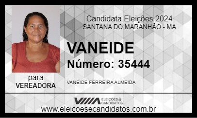 Candidato VANEIDE 2024 - SANTANA DO MARANHÃO - Eleições