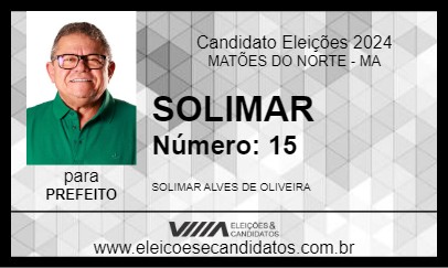 Candidato SOLIMAR 2024 - MATÕES DO NORTE - Eleições