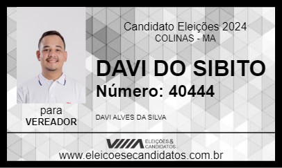 Candidato DAVI DO SIBITO 2024 - COLINAS - Eleições