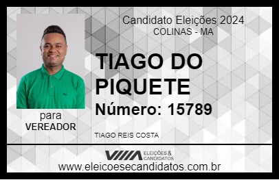 Candidato TIAGO REIS 2024 - COLINAS - Eleições