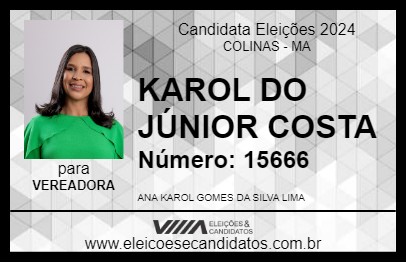 Candidato KAROL DO JÚNIOR COSTA 2024 - COLINAS - Eleições