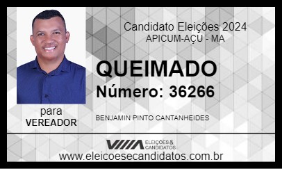 Candidato QUEIMADO 2024 - APICUM-AÇU - Eleições