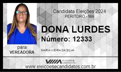 Candidato DONA LURDES 2024 - PERITORÓ - Eleições