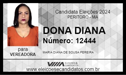 Candidato DONA DIANA 2024 - PERITORÓ - Eleições