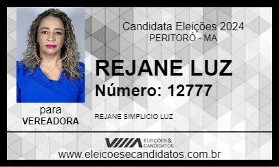 Candidato REJANE LUZ 2024 - PERITORÓ - Eleições