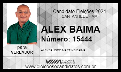 Candidato ALEX BAIMA 2024 - CANTANHEDE - Eleições