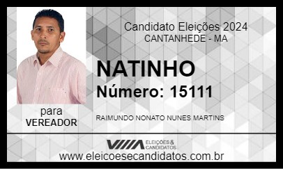 Candidato NATINHO 2024 - CANTANHEDE - Eleições