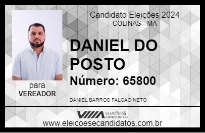 Candidato DANIEL DO POSTO 2024 - COLINAS - Eleições