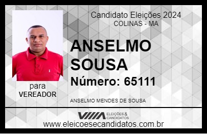 Candidato ANSELMO SOUSA 2024 - COLINAS - Eleições