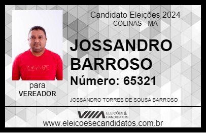 Candidato JOSSANDRO BARROSO 2024 - COLINAS - Eleições