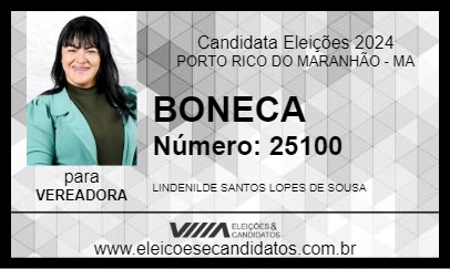 Candidato BONECA 2024 - PORTO RICO DO MARANHÃO - Eleições