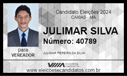 Candidato JULIMAR SILVA 2024 - CAXIAS - Eleições