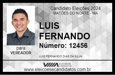 Candidato LUIS FERNANDO 2024 - MATÕES DO NORTE - Eleições