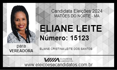 Candidato ELIANE LEITE 2024 - MATÕES DO NORTE - Eleições