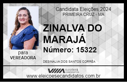 Candidato ZINALVA DO MARAJÁ 2024 - PRIMEIRA CRUZ - Eleições