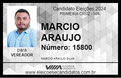 Candidato MARCIO ARAUJO 2024 - PRIMEIRA CRUZ - Eleições