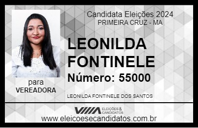 Candidato LEONILDA FONTINELE 2024 - PRIMEIRA CRUZ - Eleições