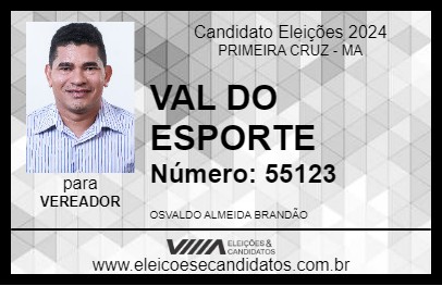 Candidato VAL DO ESPORTE 2024 - PRIMEIRA CRUZ - Eleições