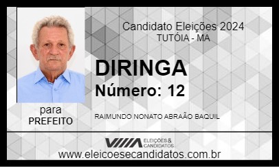 Candidato DIRINGA 2024 - TUTÓIA - Eleições