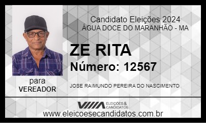 Candidato ZE RITA 2024 - ÁGUA DOCE DO MARANHÃO - Eleições