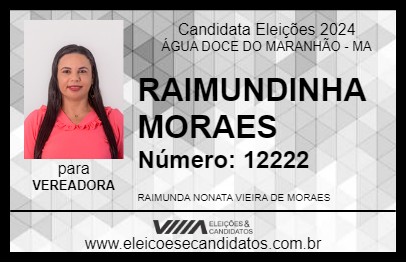 Candidato RAIMUNDINHA MORAES 2024 - ÁGUA DOCE DO MARANHÃO - Eleições