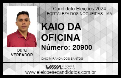 Candidato CAIO MIRANDA 2024 - FORTALEZA DOS NOGUEIRAS - Eleições