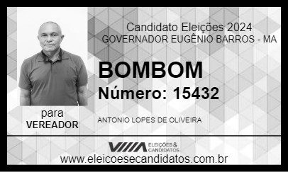 Candidato BOMBOM 2024 - GOVERNADOR EUGÊNIO BARROS - Eleições