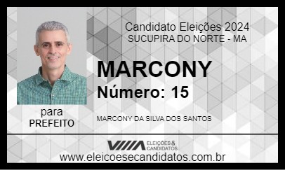 Candidato MARCONY 2024 - SUCUPIRA DO NORTE - Eleições