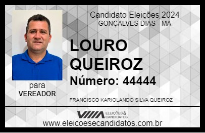 Candidato LOURO QUEIROZ 2024 - GONÇALVES DIAS - Eleições