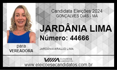 Candidato JARDÂNIA LIMA 2024 - GONÇALVES DIAS - Eleições