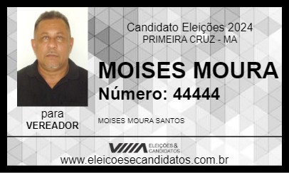 Candidato MOISES MOURA 2024 - PRIMEIRA CRUZ - Eleições