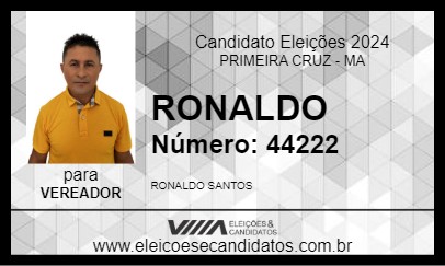 Candidato RONALDO 2024 - PRIMEIRA CRUZ - Eleições