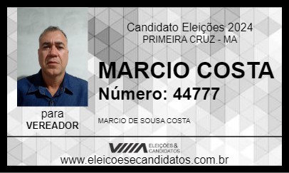 Candidato MARCIO COSTA 2024 - PRIMEIRA CRUZ - Eleições