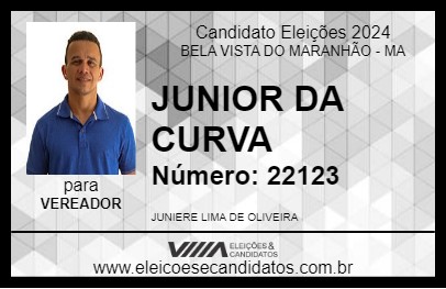 Candidato JUNIOR DA CURVA 2024 - BELA VISTA DO MARANHÃO - Eleições