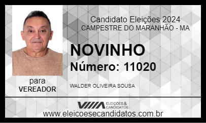 Candidato NOVINHO 2024 - CAMPESTRE DO MARANHÃO - Eleições