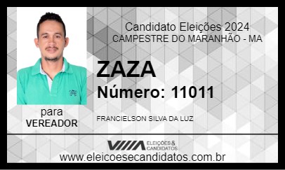 Candidato ZAZA 2024 - CAMPESTRE DO MARANHÃO - Eleições