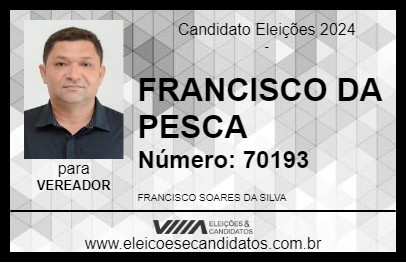 Candidato FRANCISCO DA PESCA 2024 - TUTÓIA - Eleições