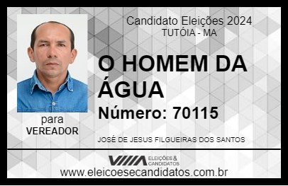 Candidato O HOMEM DA ÁGUA 2024 - TUTÓIA - Eleições