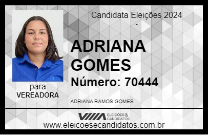 Candidato ADRIANA GOMES 2024 - TUTÓIA - Eleições