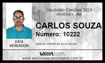 Candidato CARLOS SOUZA 2024 - ARAIOSES - Eleições