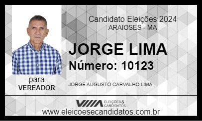 Candidato JORGE LIMA 2024 - ARAIOSES - Eleições