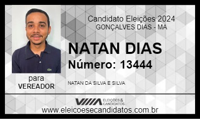 Candidato NATAN DIAS 2024 - GONÇALVES DIAS - Eleições