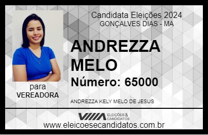 Candidato ANDREZZA MELO 2024 - GONÇALVES DIAS - Eleições