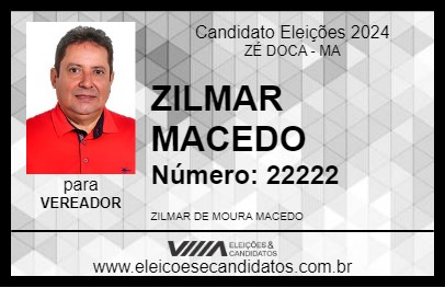 Candidato ZILMAR MACEDO 2024 - ZÉ DOCA - Eleições