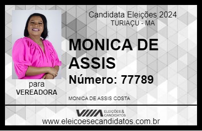 Candidato MONICA DE ASSIS 2024 - TURIAÇU - Eleições