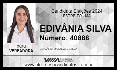 Candidato EDIVÂNIA SILVA 2024 - ESTREITO - Eleições